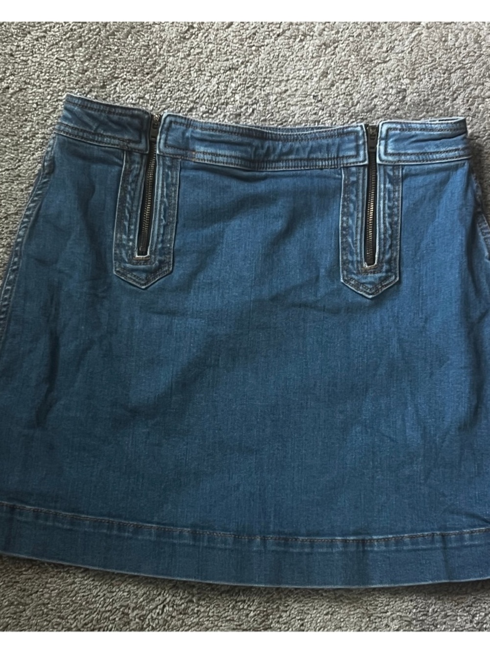 Anthropologie Pilcro and the Letterpress Dual Zip Denim Mini Skirt - Size 12